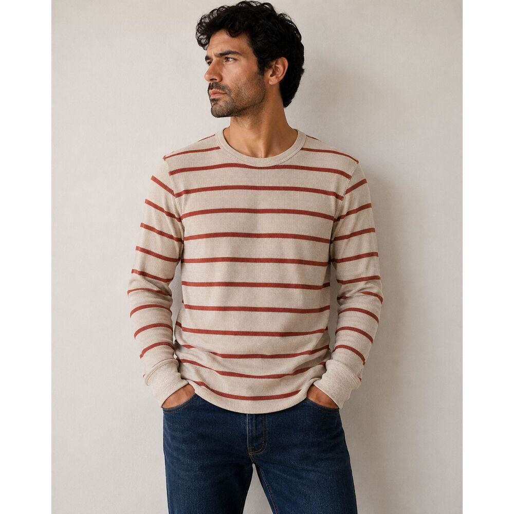 GAP Men’s Striped Waffle Knit Long Sleeve – Size S